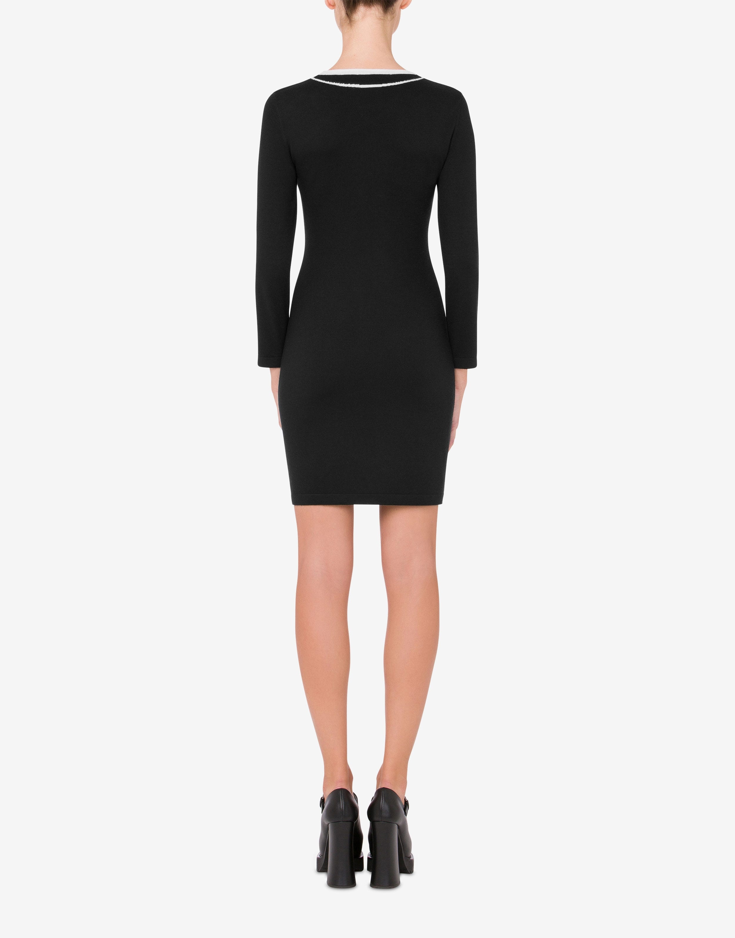 TROMPE-L’ŒIL WOOL DRESS - 3