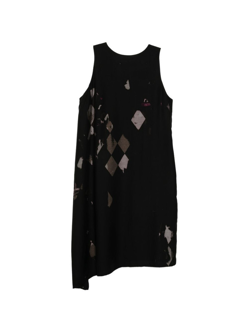 Y's argyle-print asymmetric dress outlook