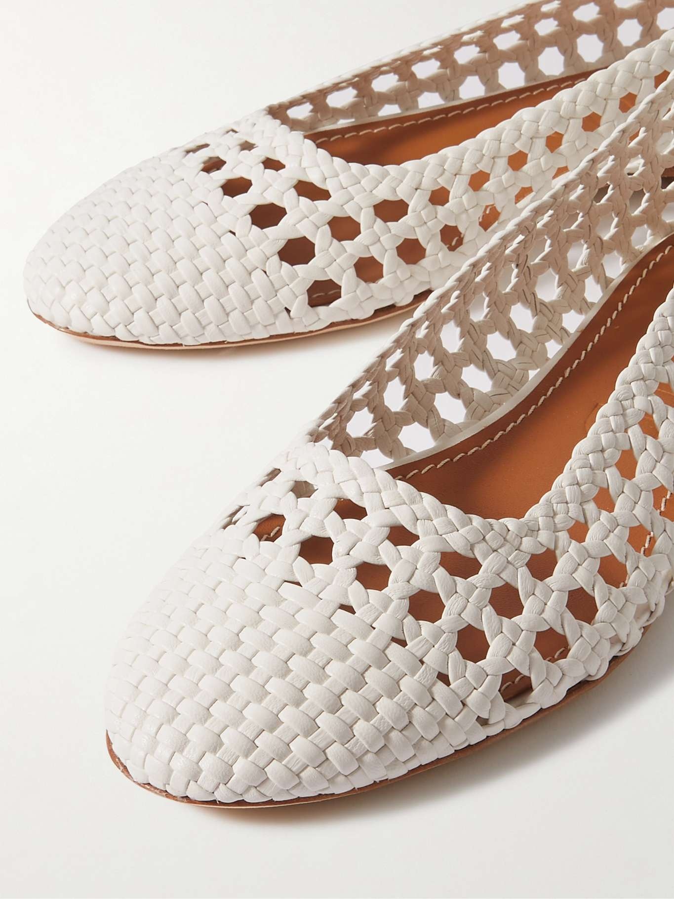 Nell woven leather ballet flats - 4