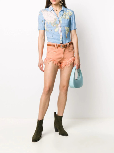 Isabel Marant fringed denim shorts outlook