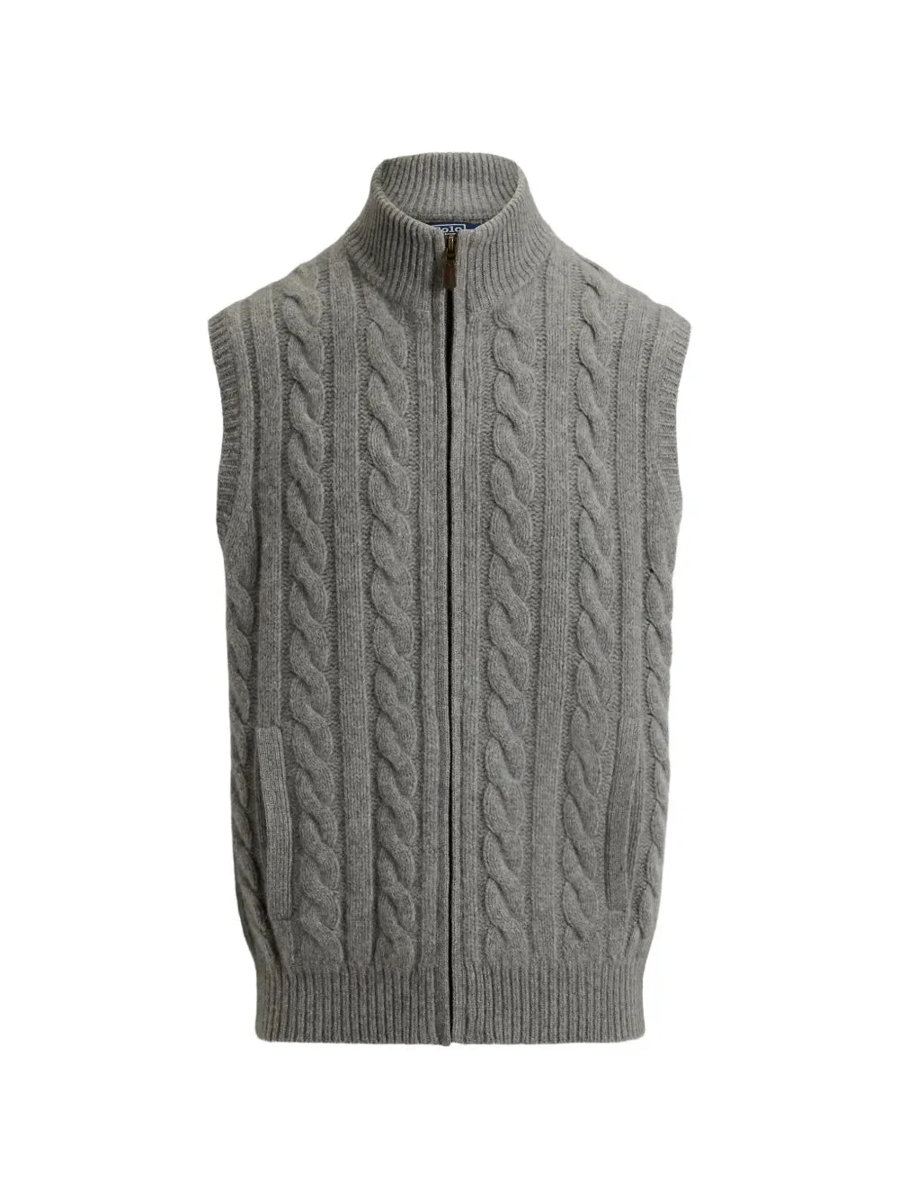 CABLE-KNIT ZIP-UP VEST - 1