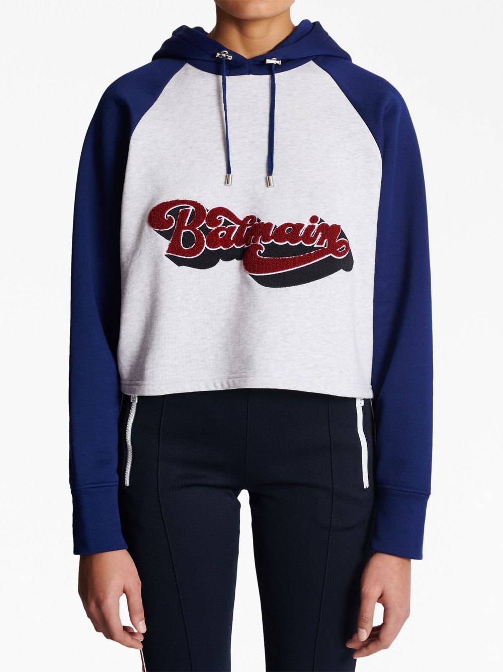 logo-print raglan-sleeve hoddie - 5
