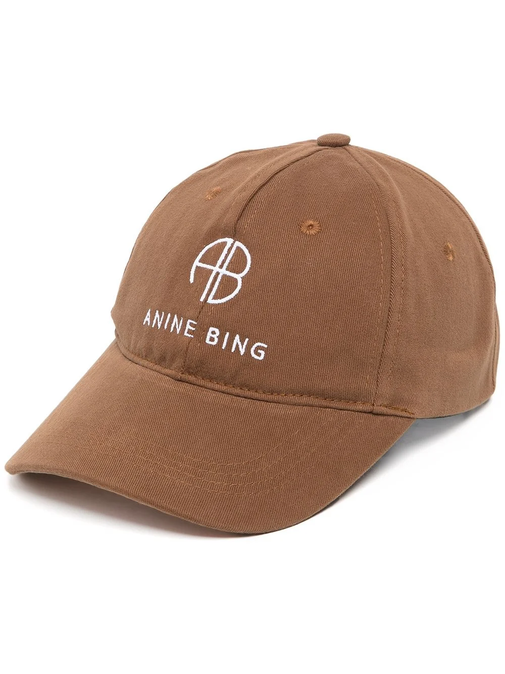 twill embroidered baseball cap - 1