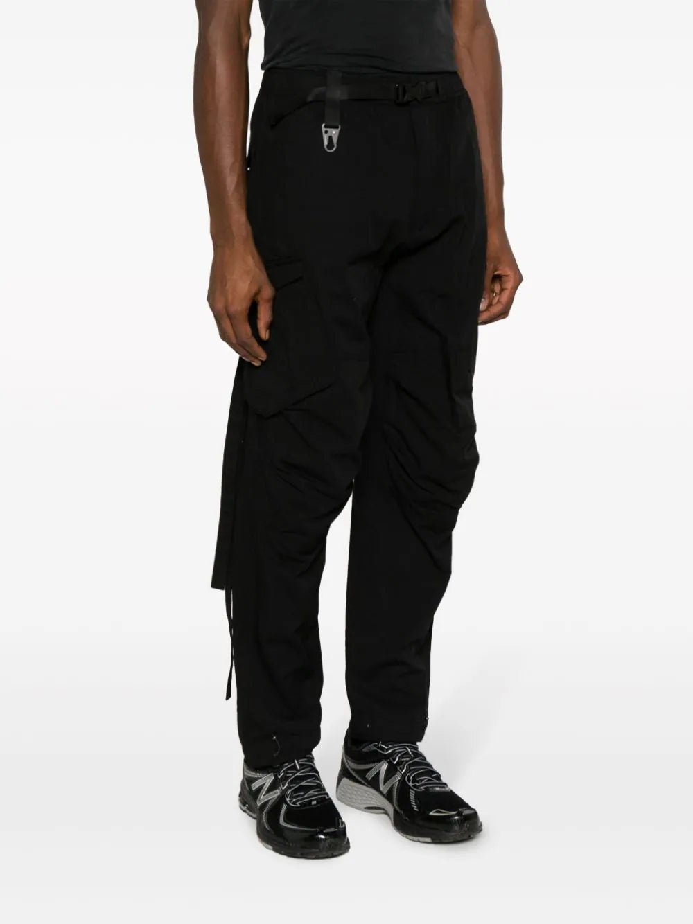 STRAIGHT-LEG COTTON BLEND TROUSERS - 5