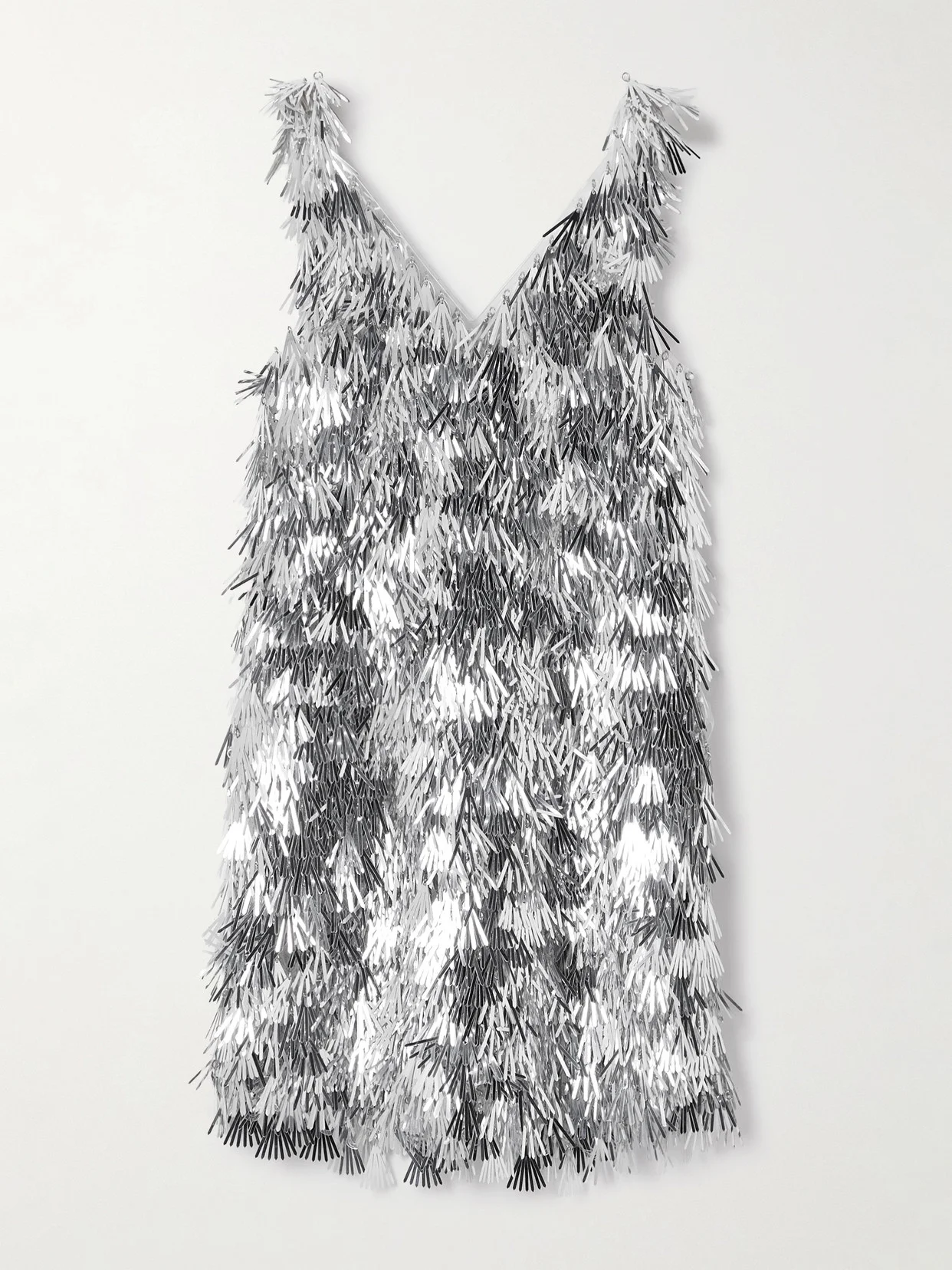 Fringed Chainmail Mini Dress - 1