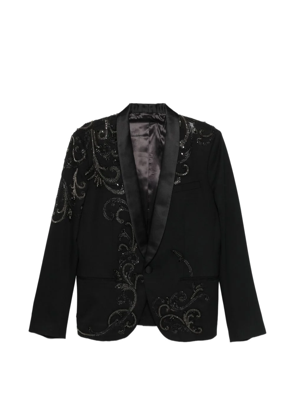 crystal-embellished blazer - 1