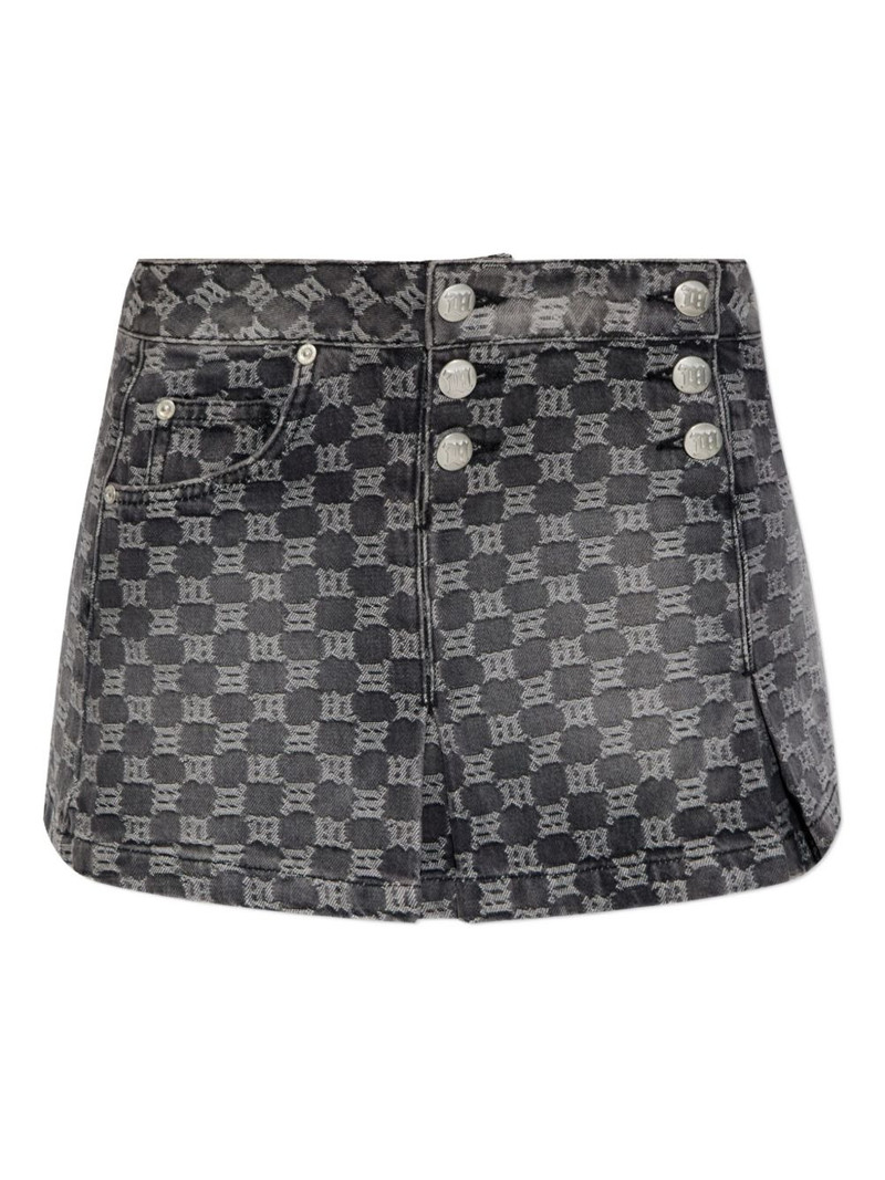buttoned patterned skirt 1