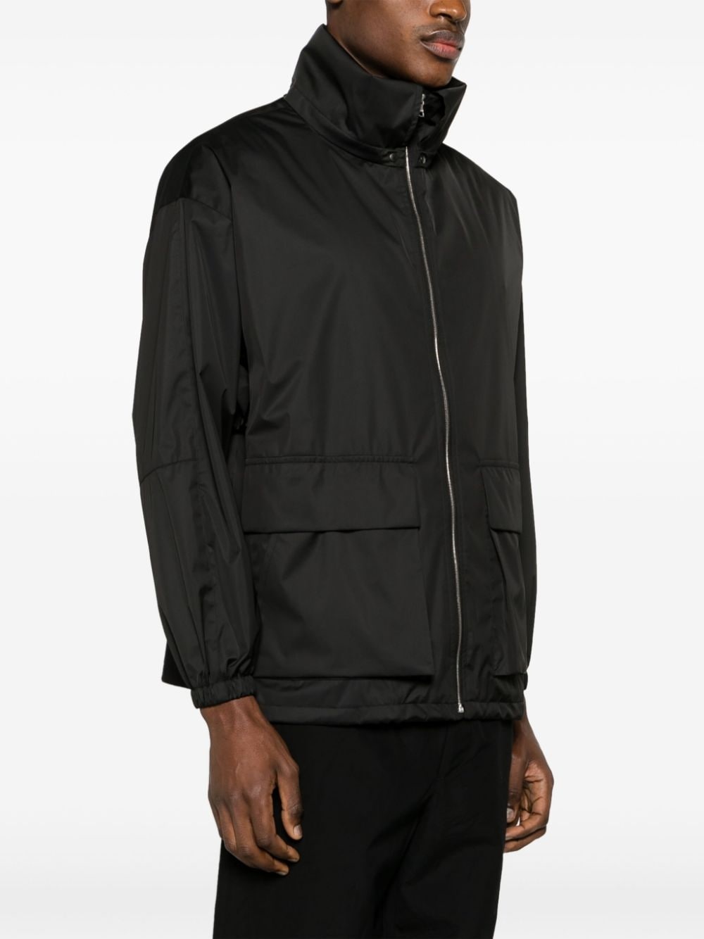 ジャケット・アウター AURALEE SATIN LAMINATE ZIP COAT Auralee Hard Twist Polyester Satin Laminate Zip Coat in
