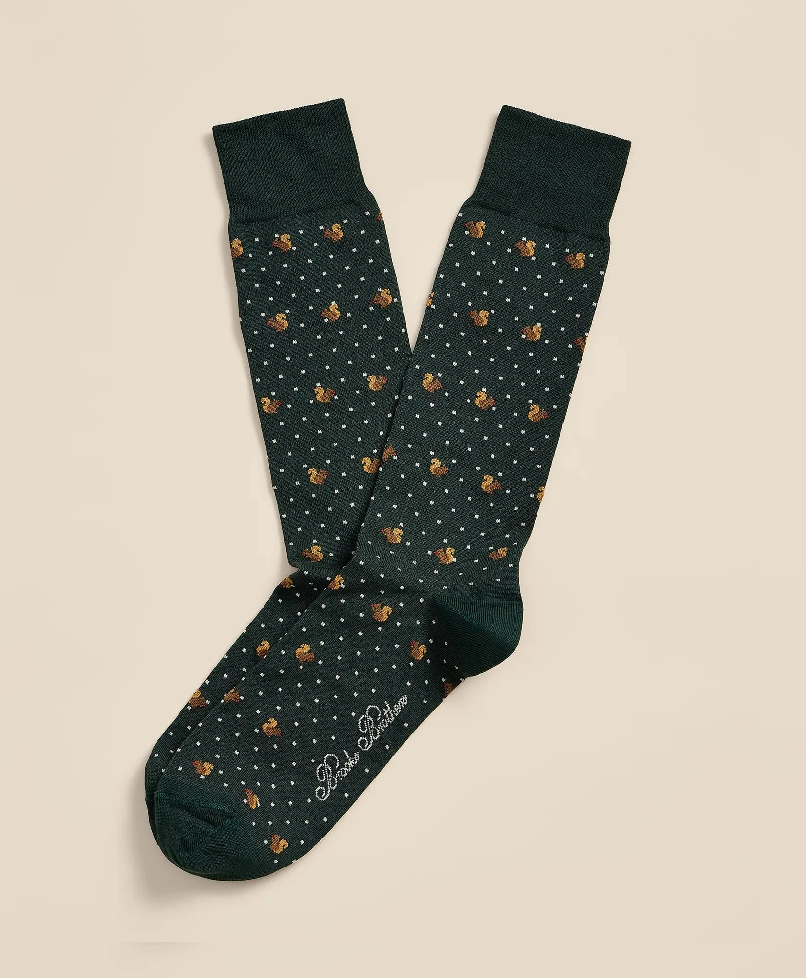 Cotton-Blend Squirrel Socks - 1