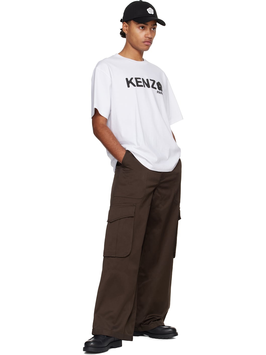 White Kenzo Paris Oversize Boke Flower 2.0 T-shirt - 4