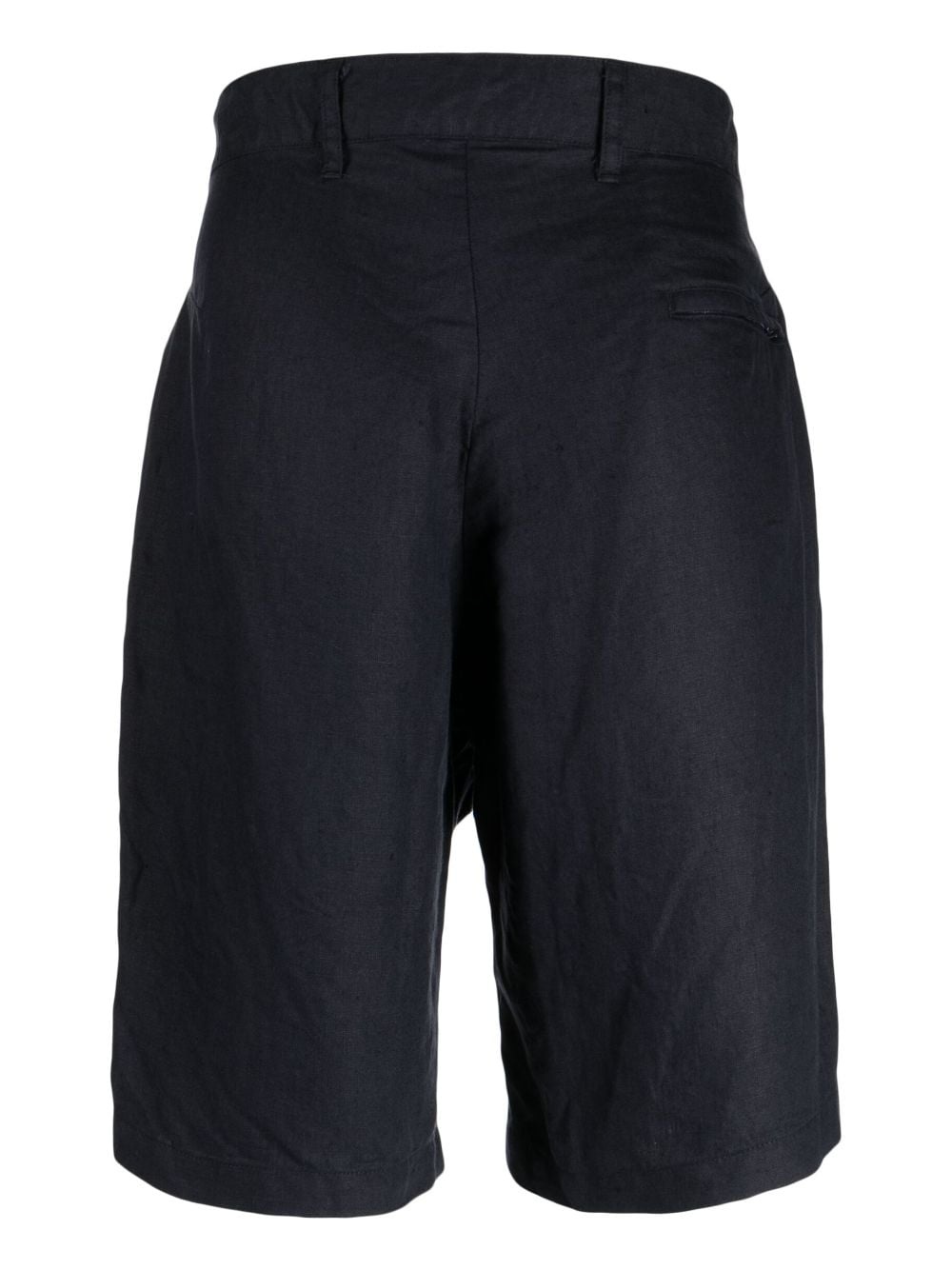 Sunset box-pleat linen shorts - 2