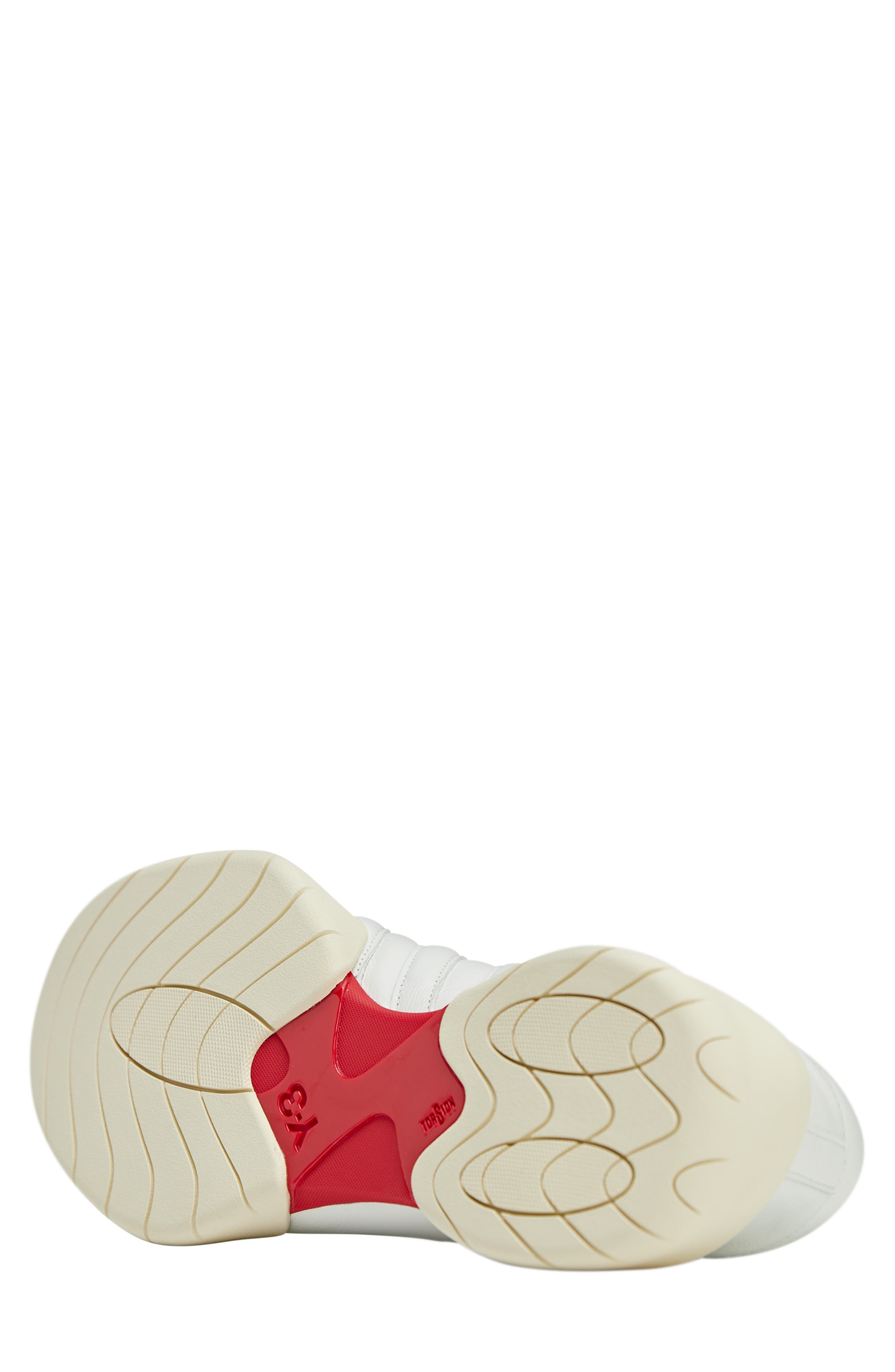 Y-3 Gender Inclusive Regu Mary Jane Sneaker in White/Cream/Scarlet at Nordstrom - 4