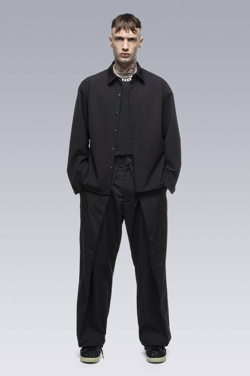 LA10-DS schoeller® Dryskin™ Press Button Shirt Jacket Black 11
