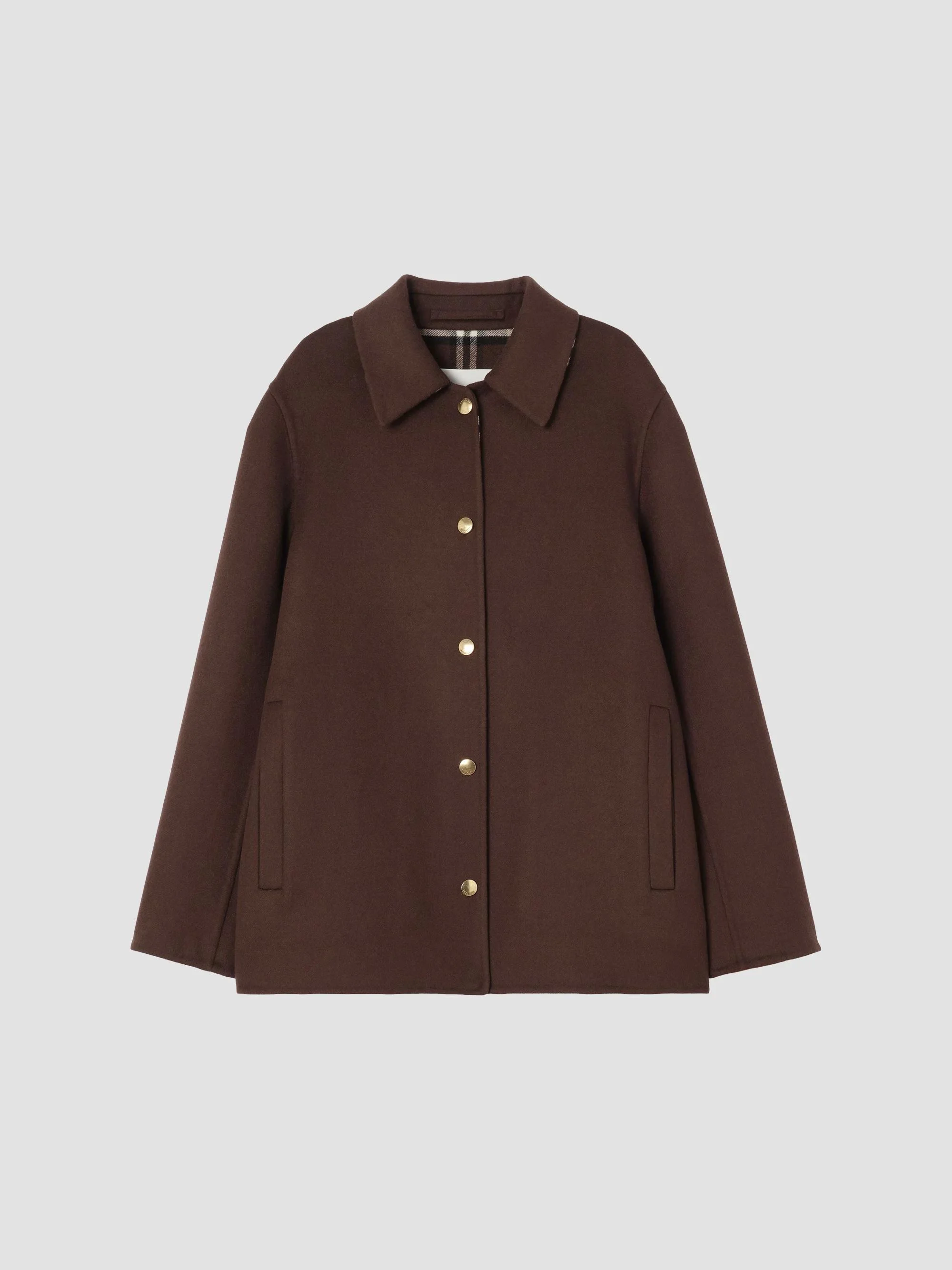 Women's Lancashire Wool Jacket - Treacle Brown - 1