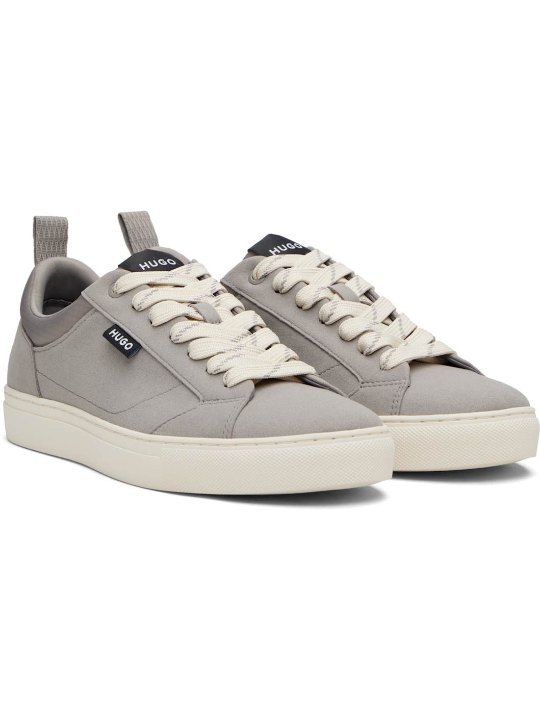 Gray Faux Suede Sneakers - 4