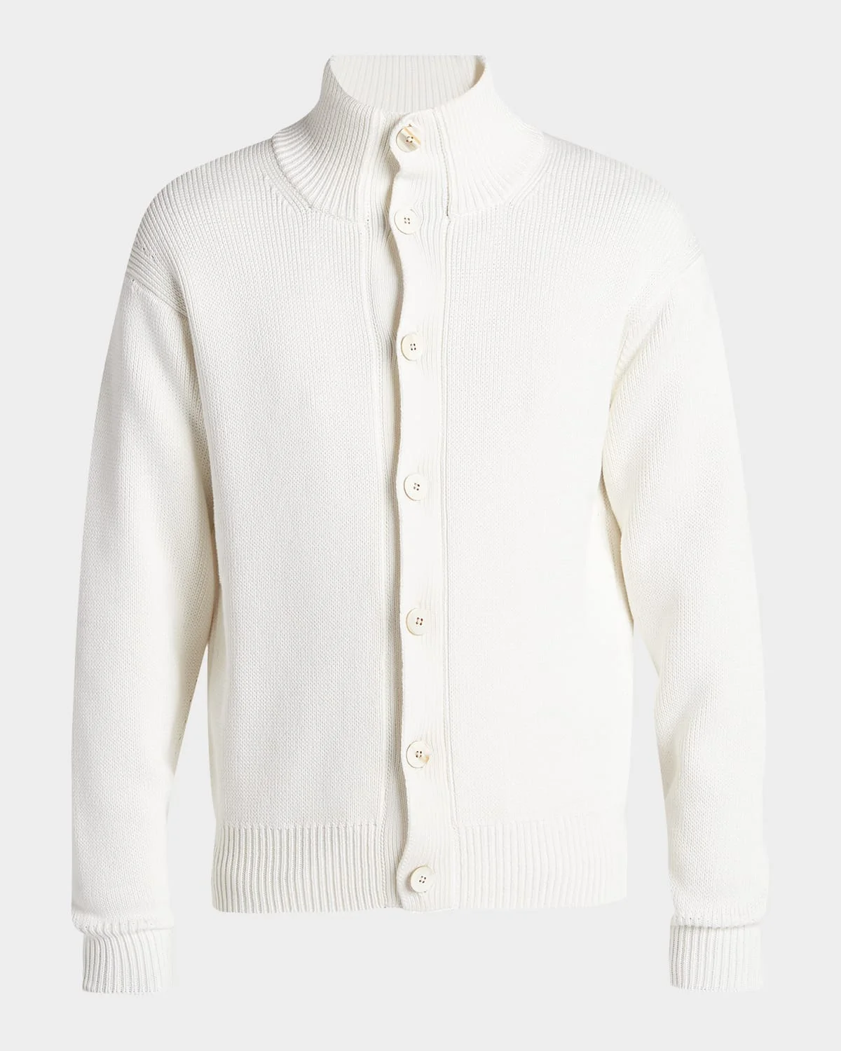 Men's Cotton and Silk Knit Cardigan - 1