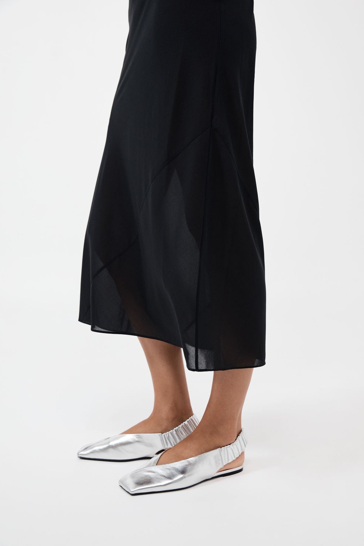 Envelope Sling Back Flat - Silver - 2