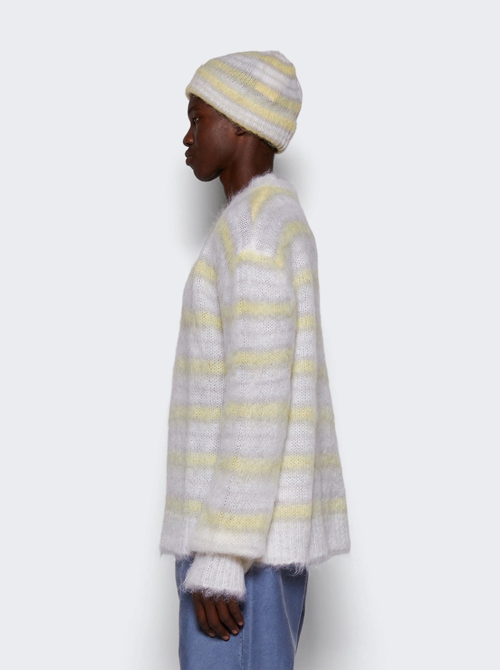 Long Sleeve Mohair Sweater Lily White - 4