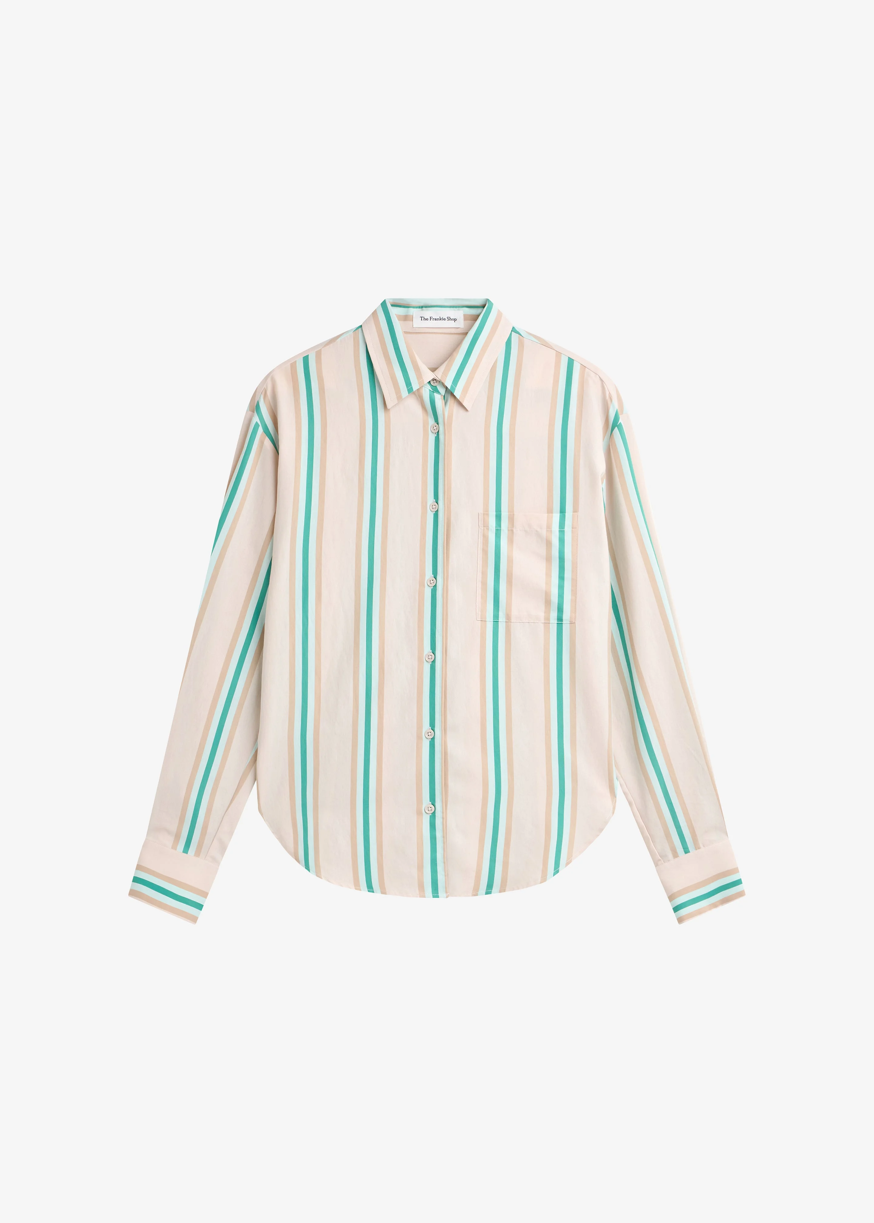Peri Fluid Shirt - Beige Multi Stripe - 1