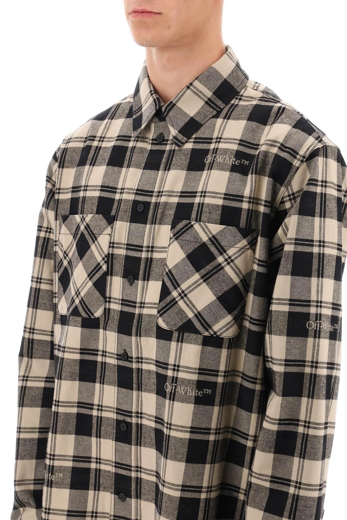 Flannel shirt with logoed check motif - 5