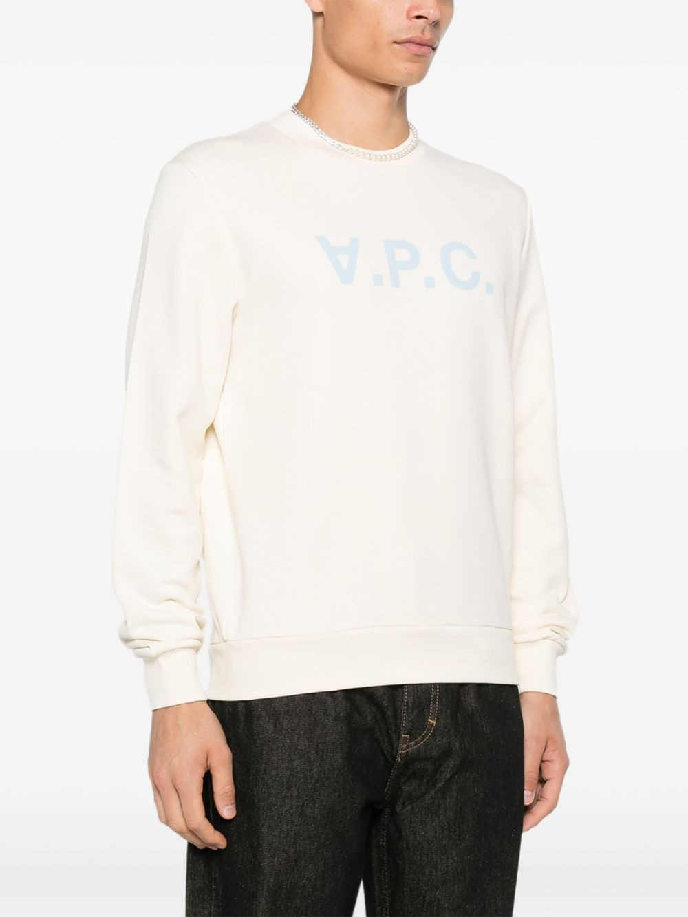 logo-print crew-neck sweater - 3