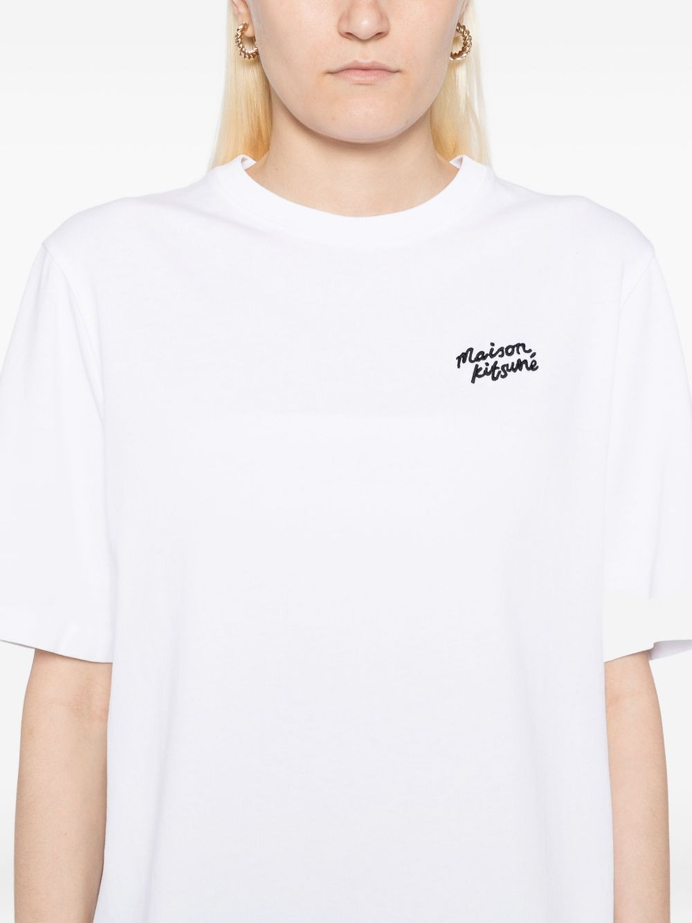 embroidered-logo cotton t-shirt - 5