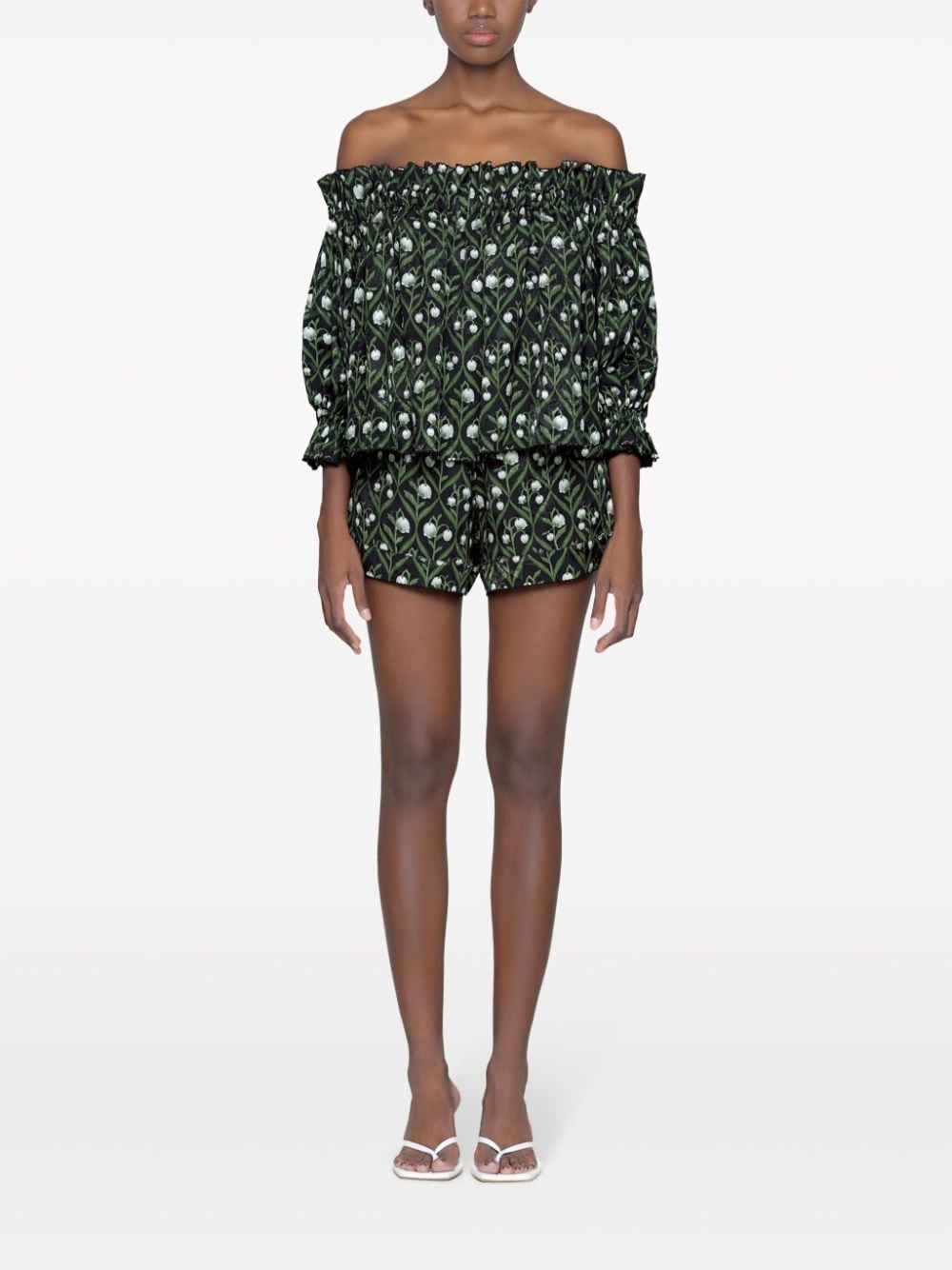 UrucÃº floral-embroidery top - 2