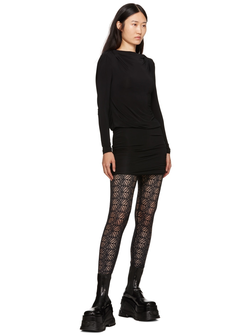 VERSACE JEANS COUTURE Black Cutout Leggings