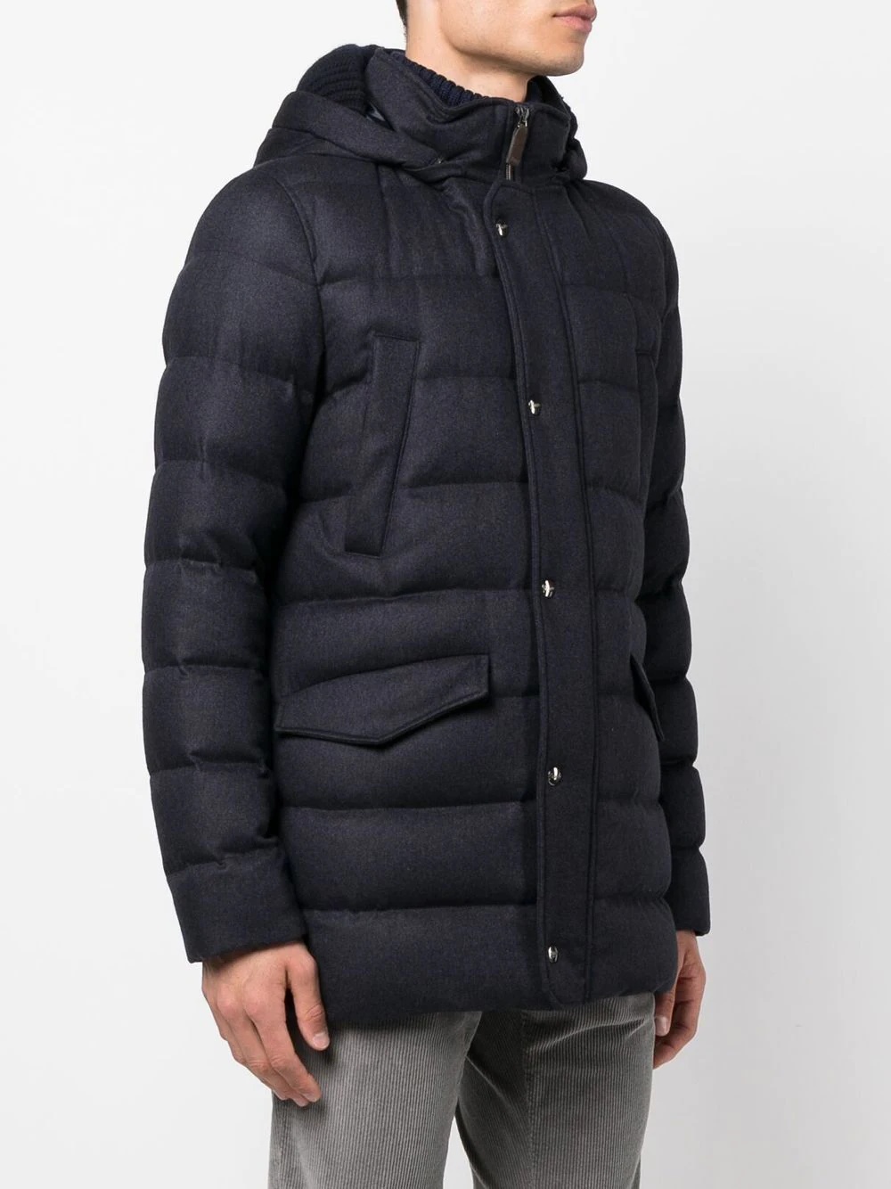 detachable-hood padded coat - 3