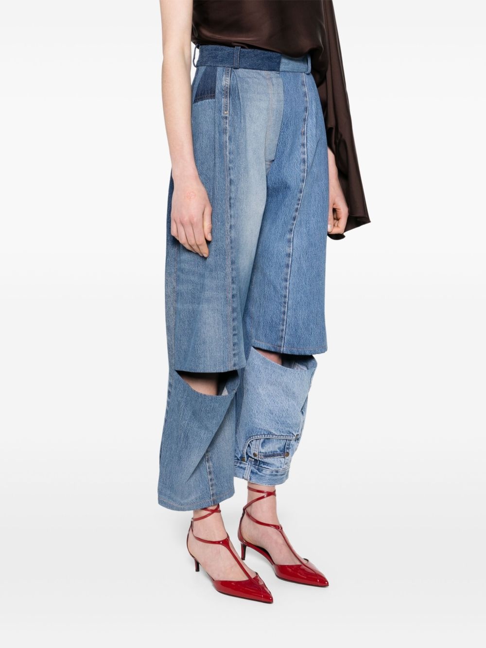 cut-out detail jeans - 3