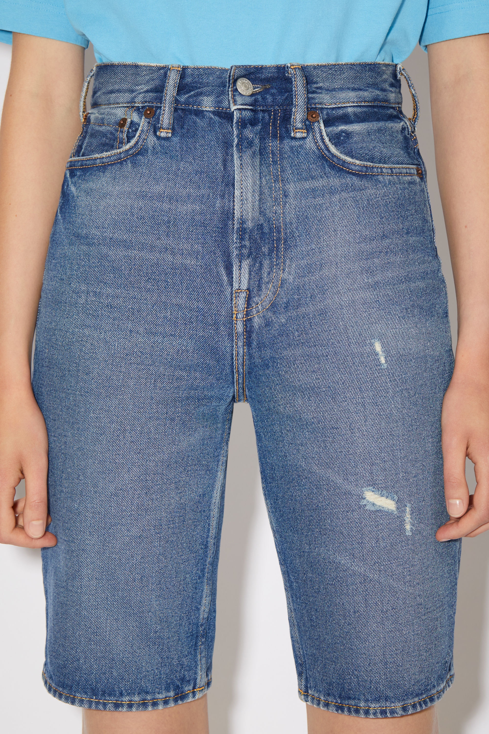 Denim shorts - Mid Blue - 5