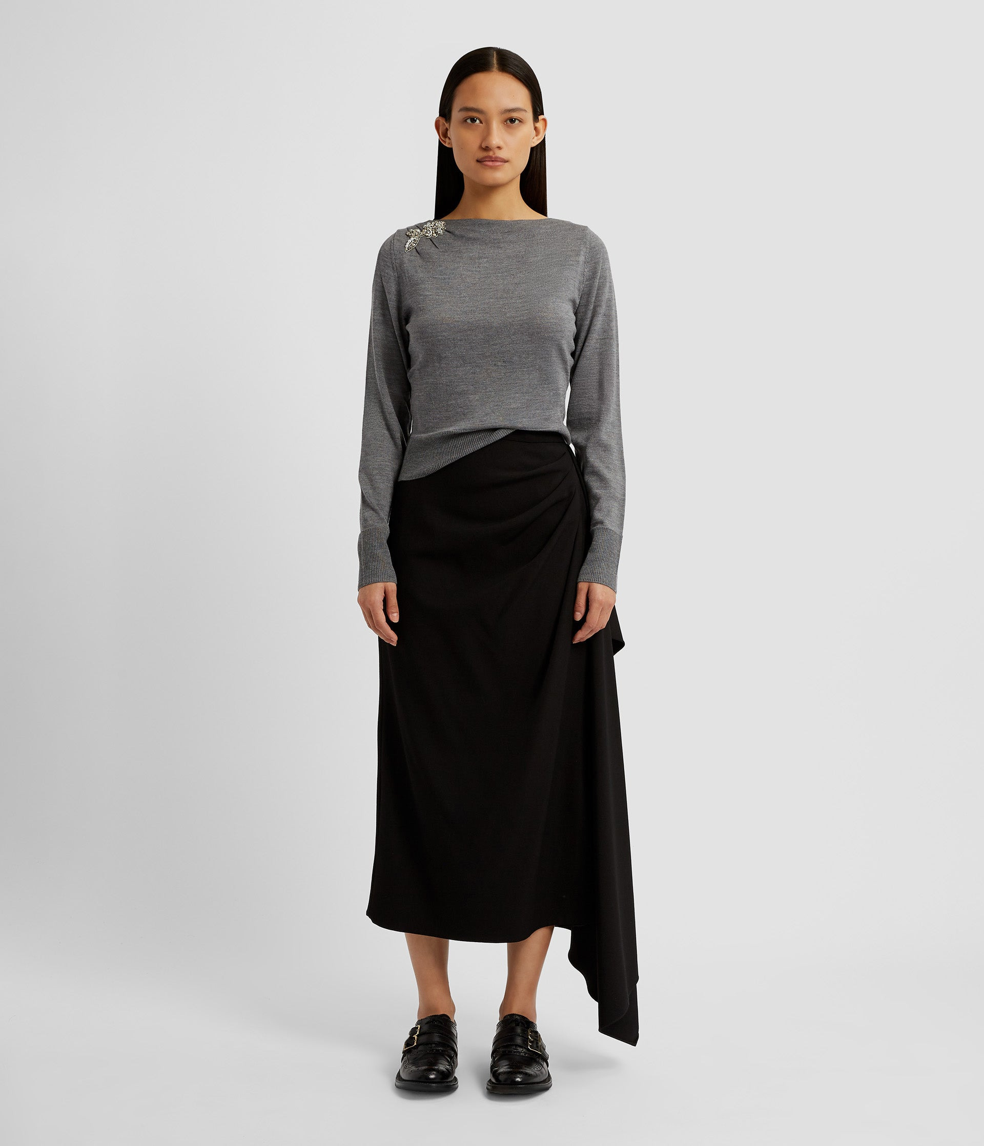 DRAPE DETAIL KNIT JUMPER - 4