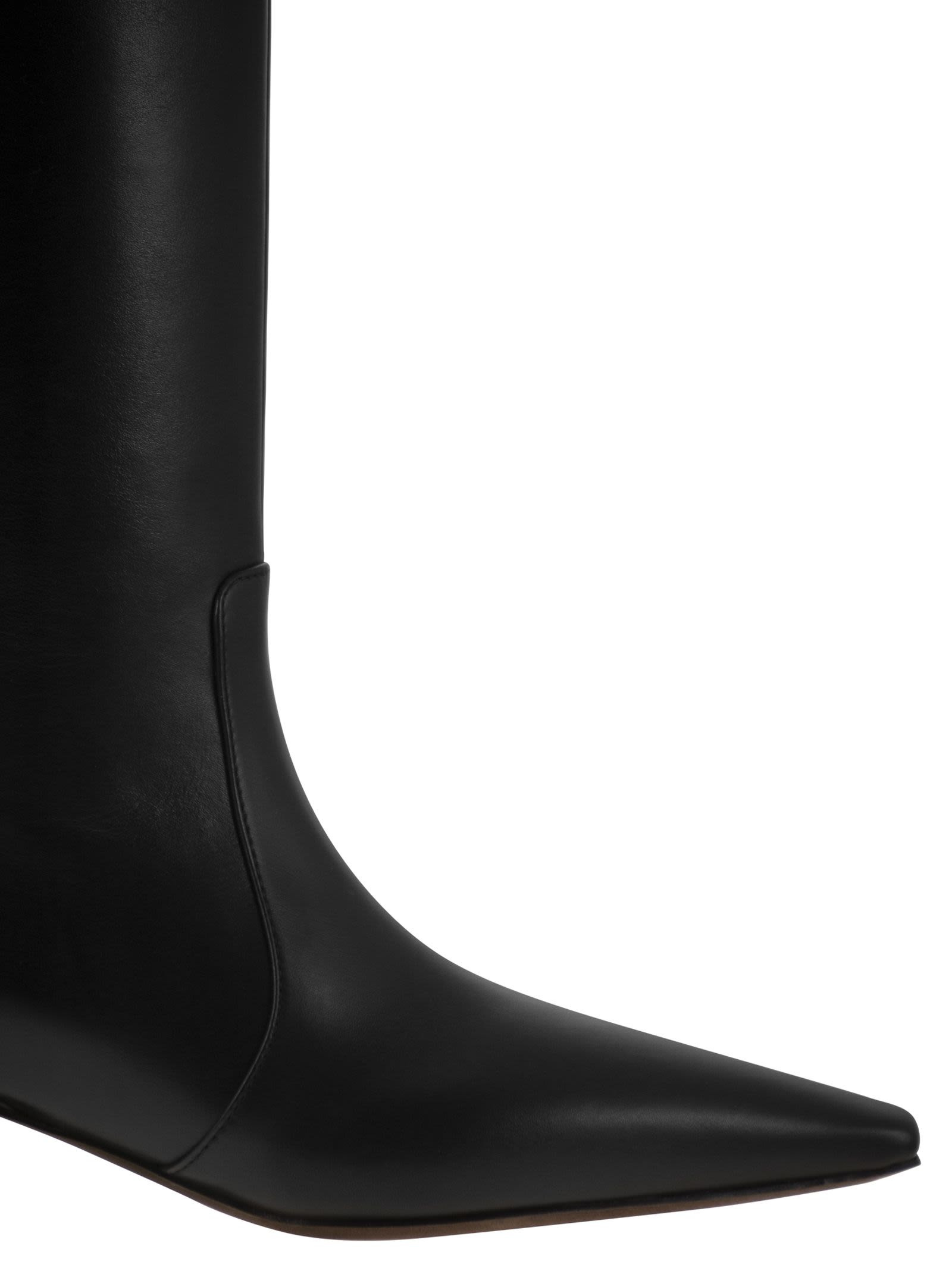 Brunello Cucinelli Women Nappa Leather Boots With Shiny Loop Detail - 6