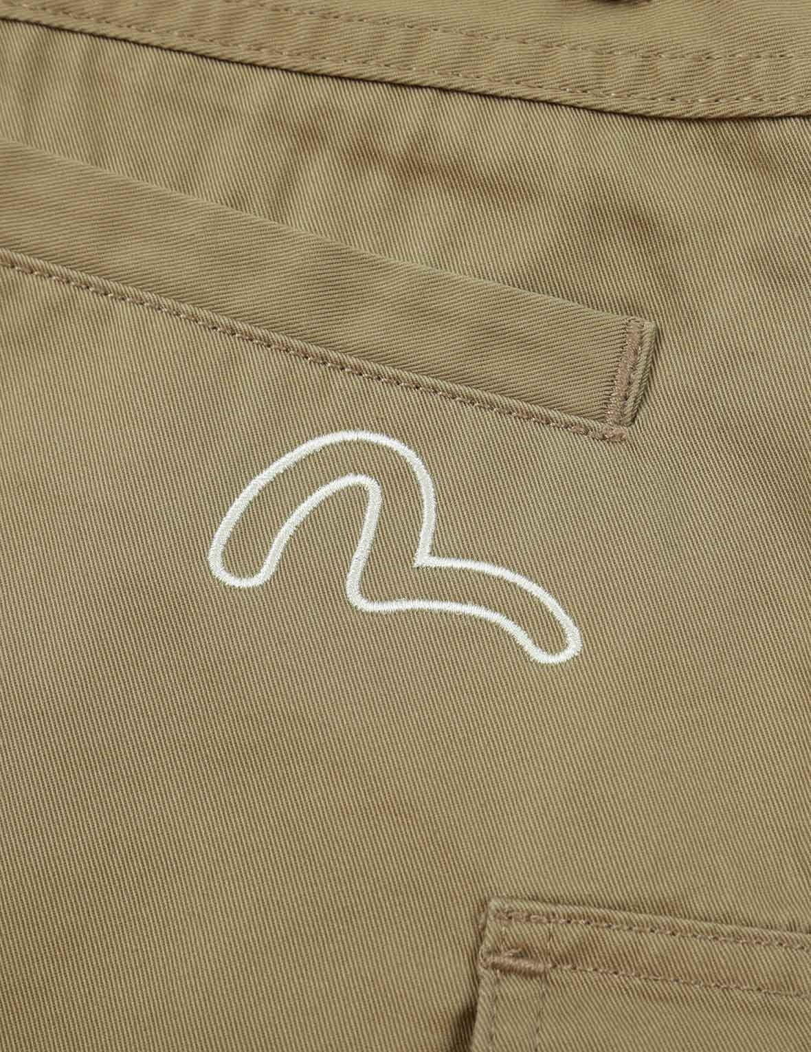 SEAGULL AND LOGO EMBROIDERY CARGO SHORTS - 11