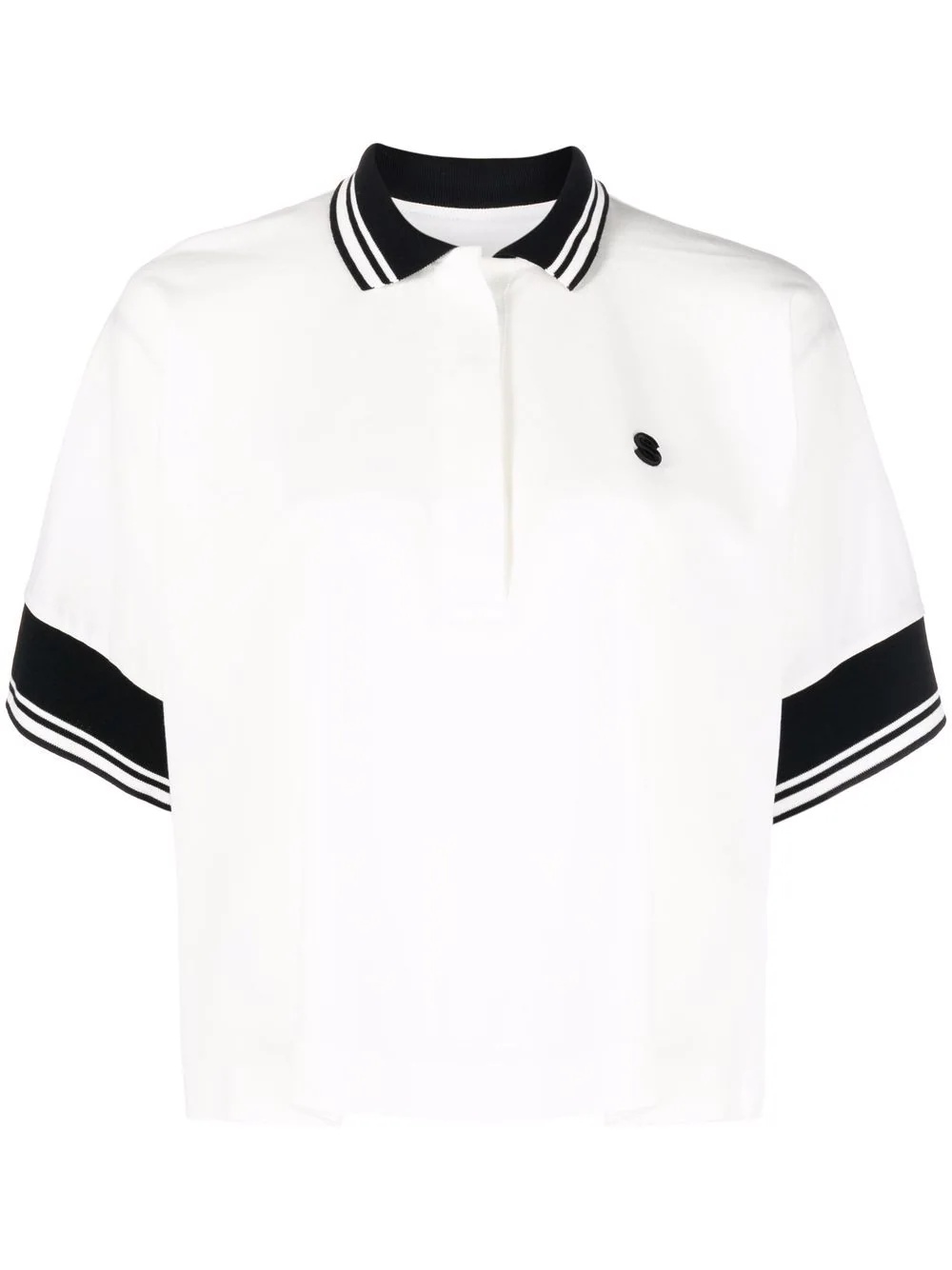 embroidered-logo piqué polo shirt - 1