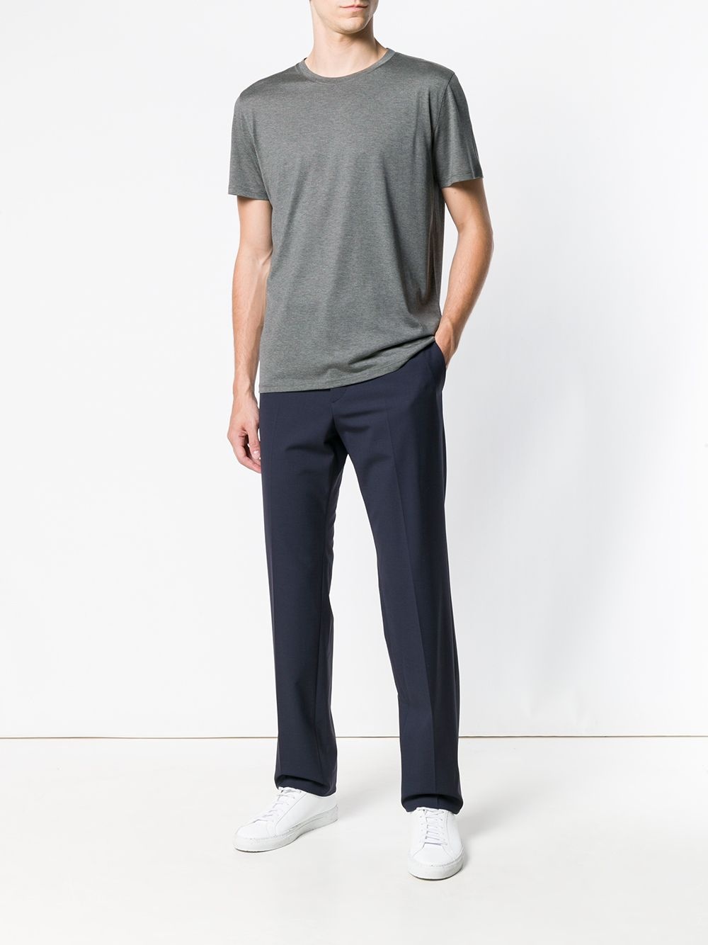 plain tailored trousers - 2