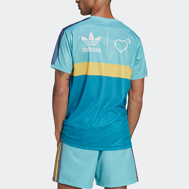 adidas x Human Made Graphic T-shirt 'Aqua' HA7923 - 4