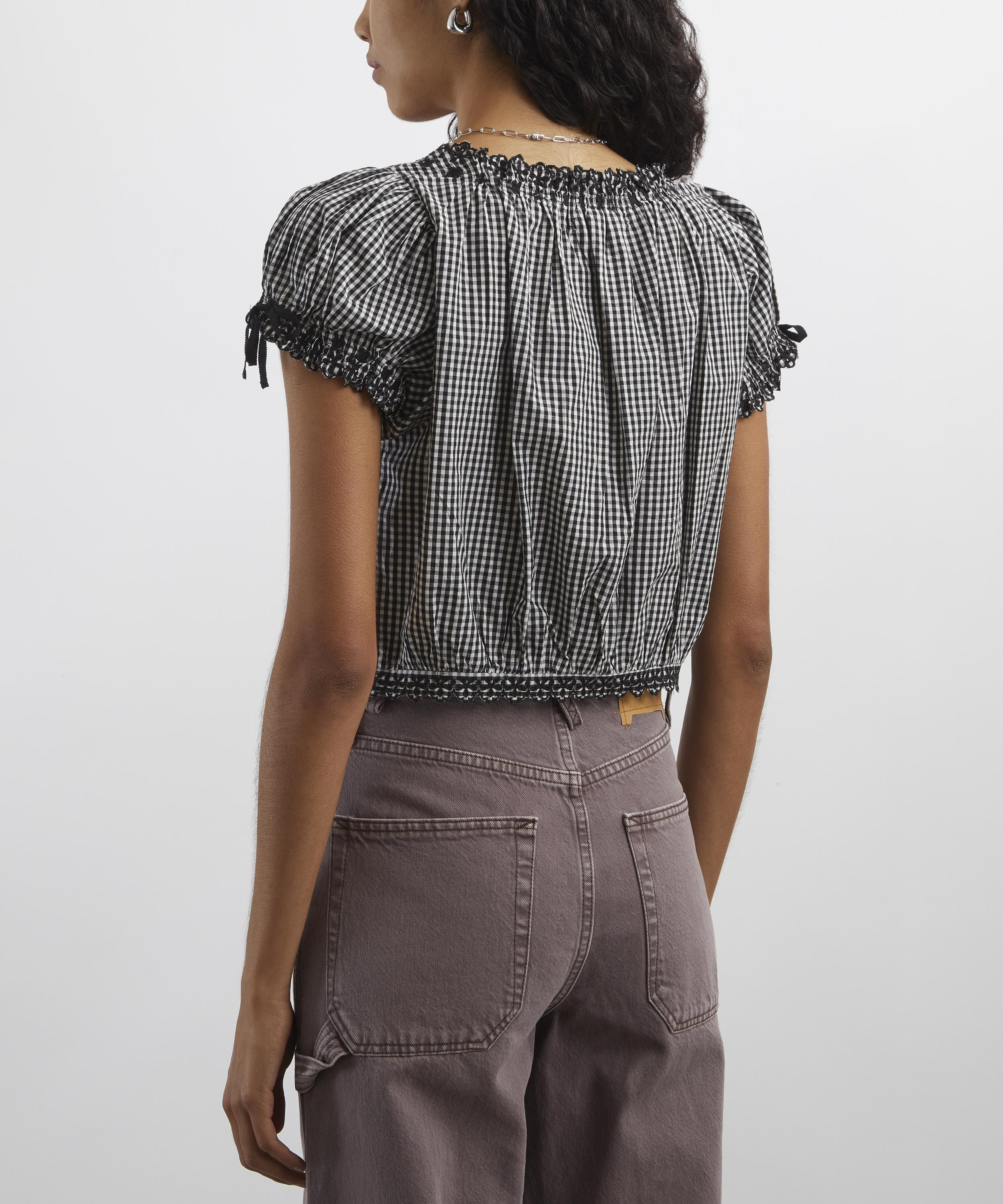 Nera La Maddalena Gingham Top - 4