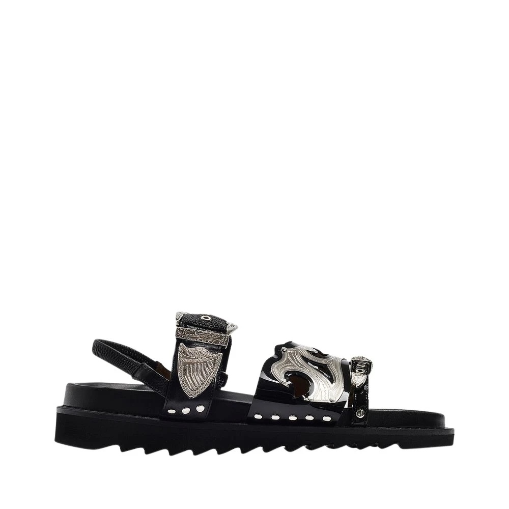 【関税込み】Aj1018 Flat Shoes - Toga Pulla - Black - Leather TOGA PULLA AJ1018 FLAT SHOES - TOGA PULLA - BLACK - LEATHER