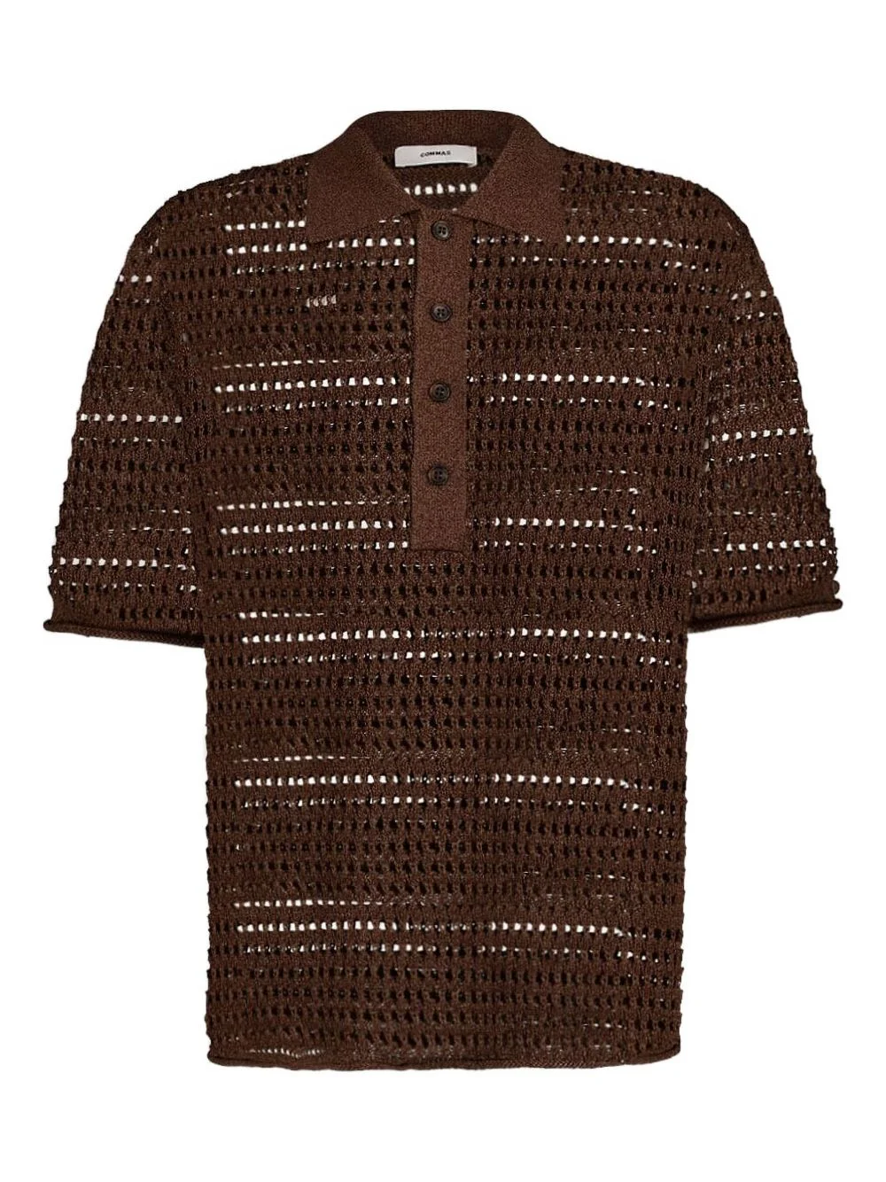 open-work polo shirt - 1