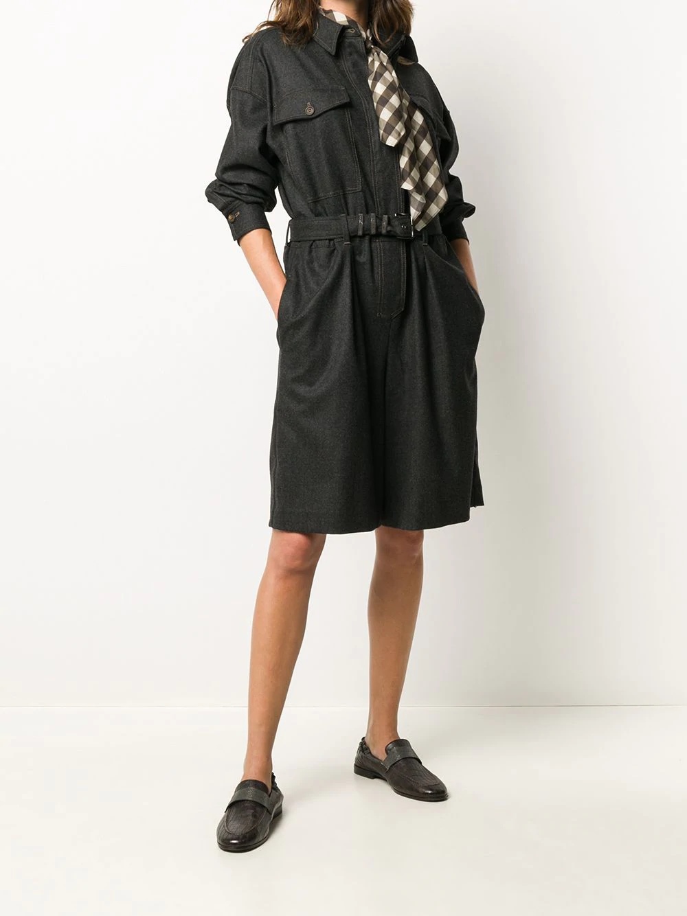 belted shirt dress - 2