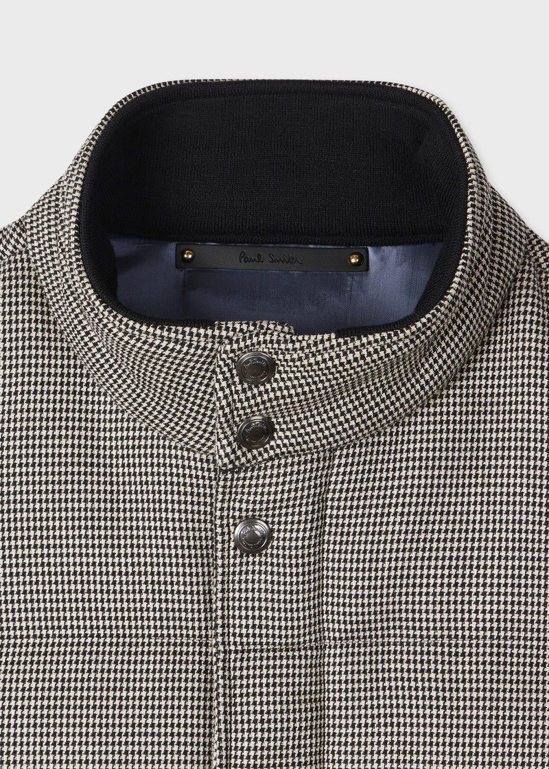 Paul Smith Black and White Houndstooth Down Gilet outlook