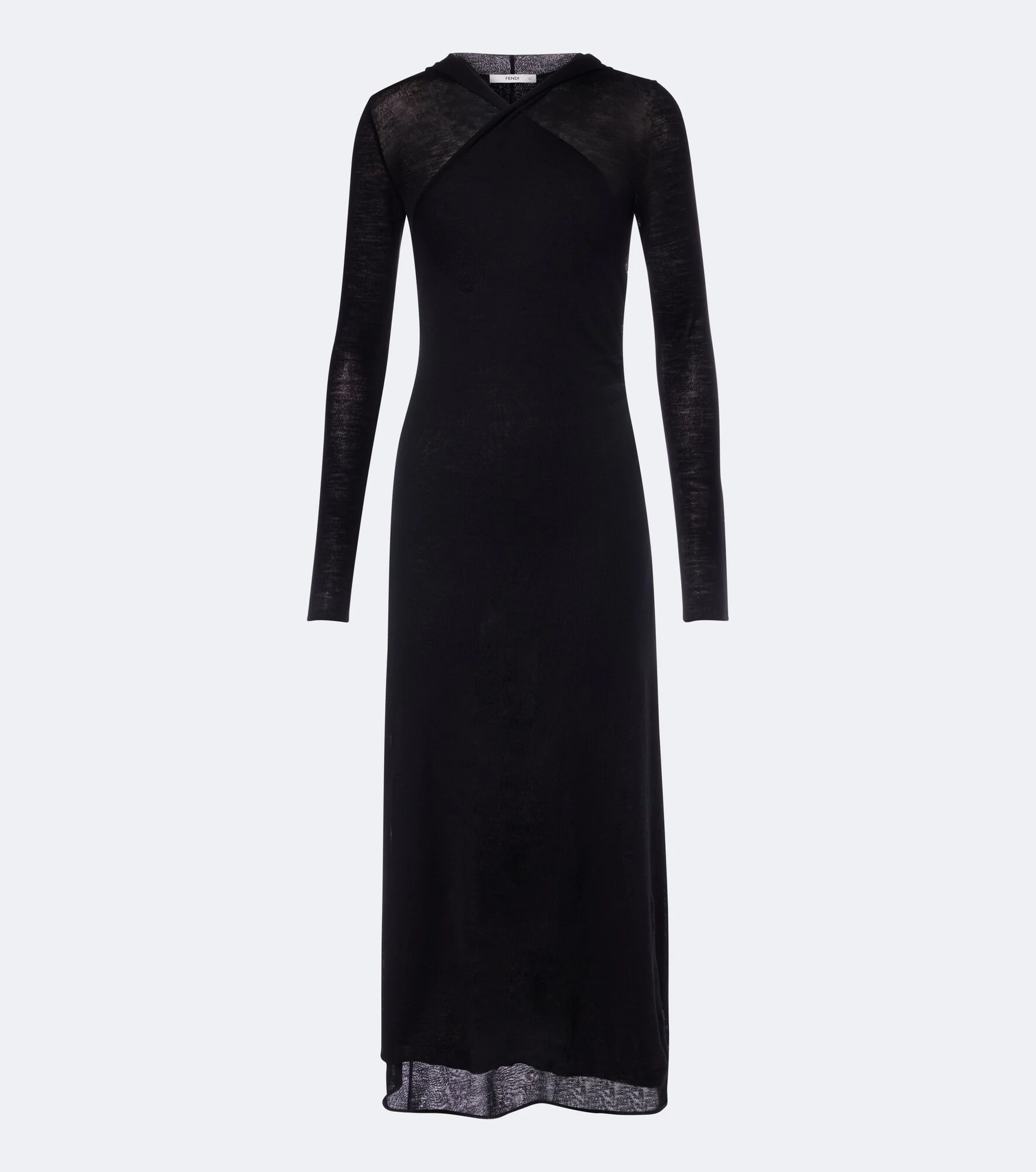 Hooded wool midi dress - 1