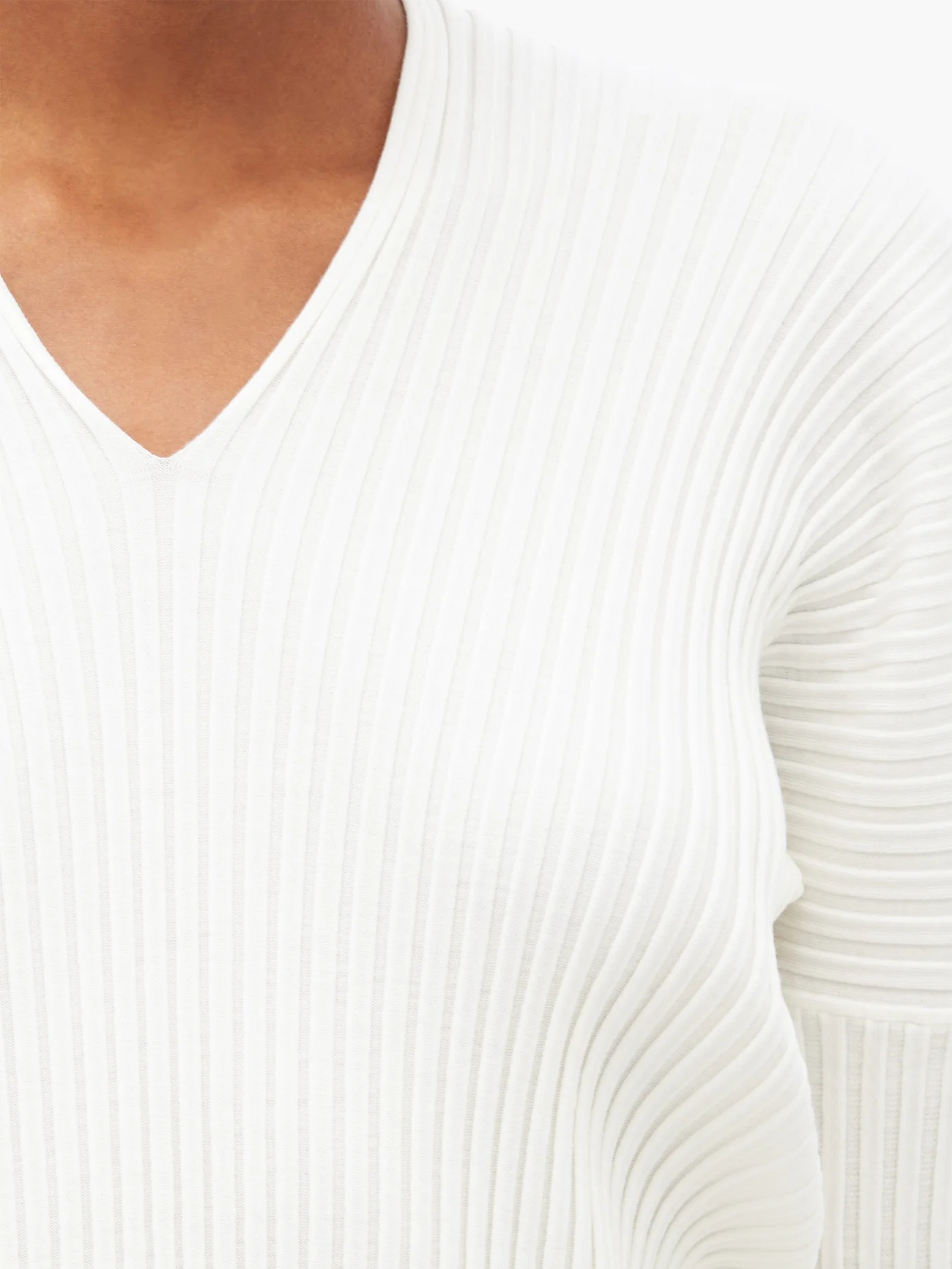 V-neck merino-wool sweater - 4