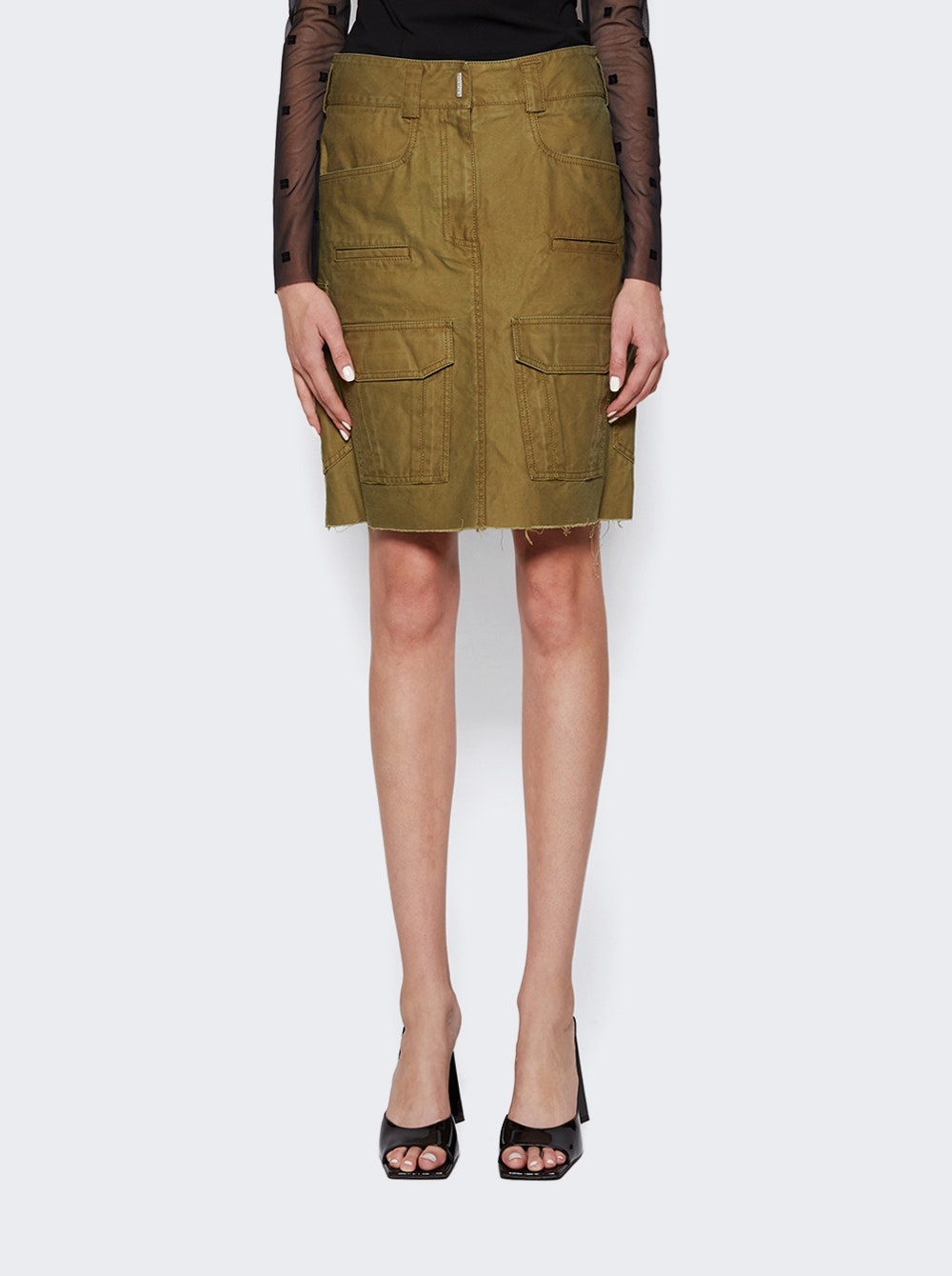 Cargo Skirt Olive Green - 3