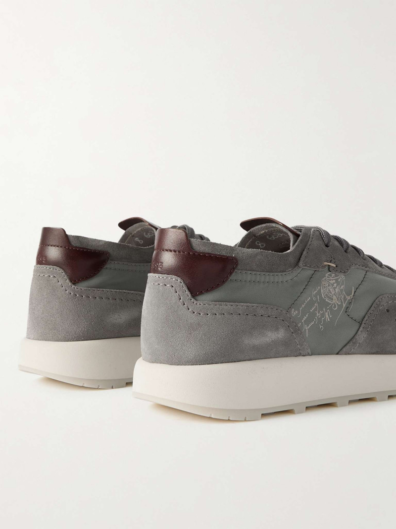 Light Track Venezia Leather-Trimmed Nylon and Suede Sneakers 5