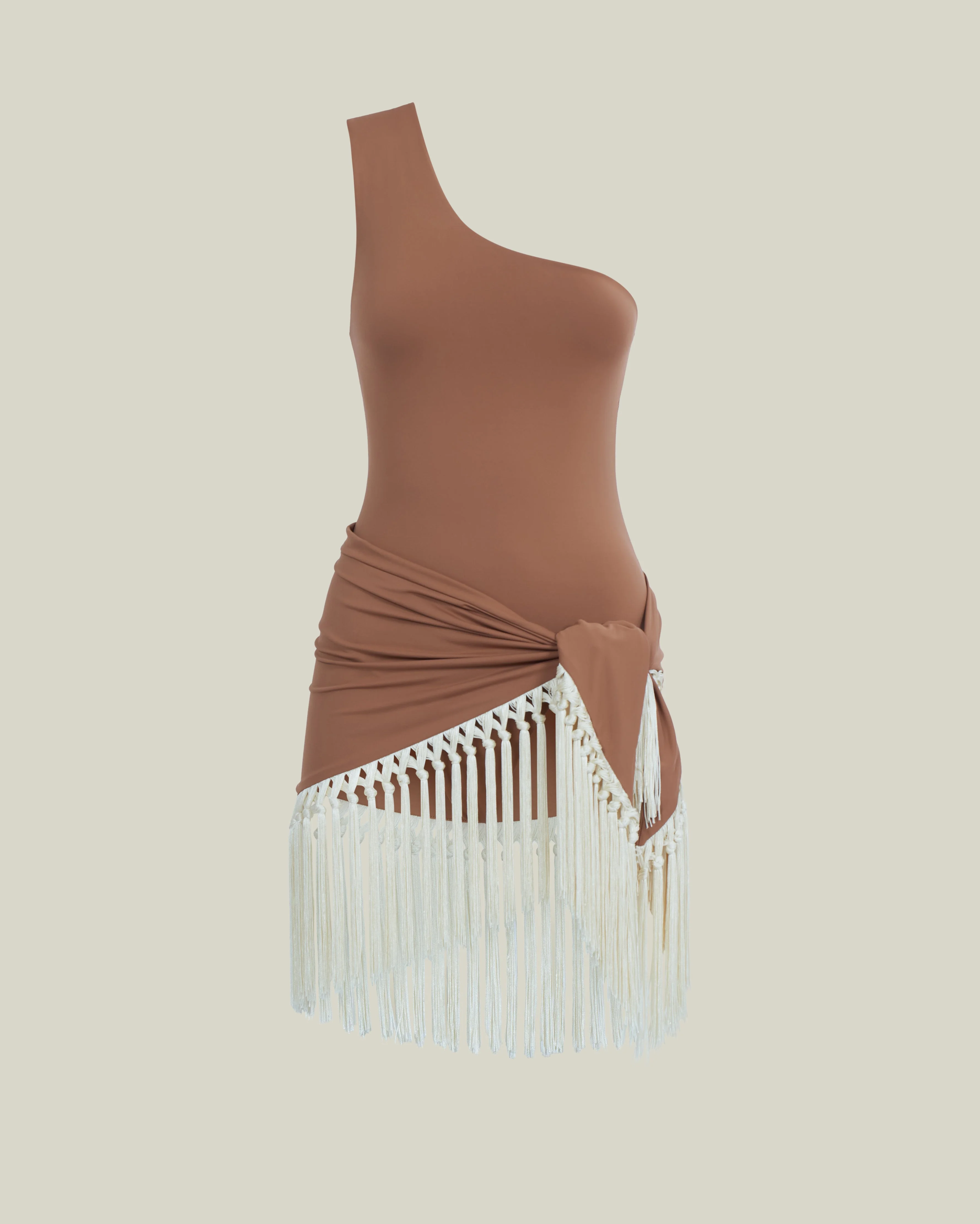 Yacare Swimsuit in Camel-Ivory - 1