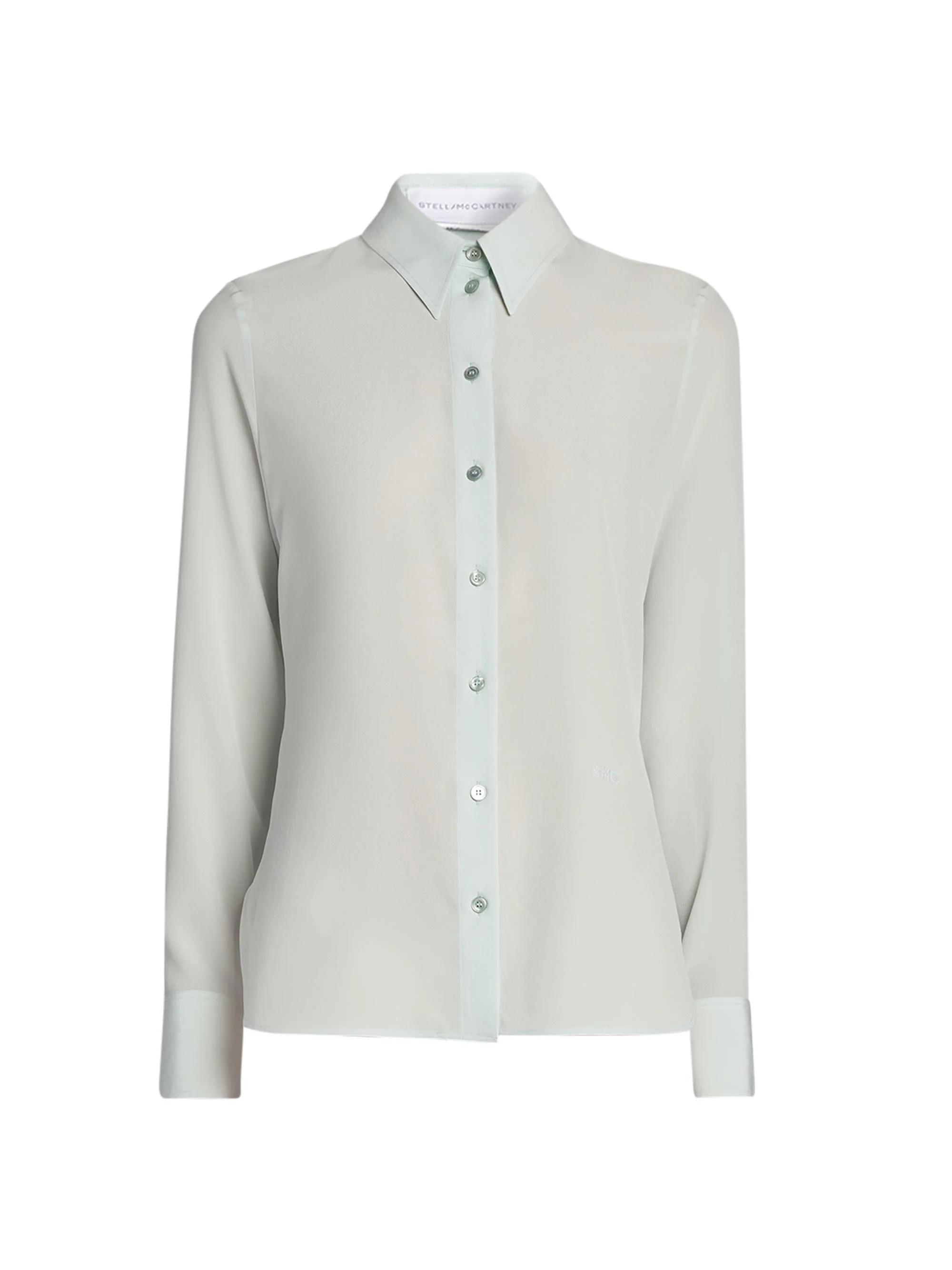 Women's Iconic Silk Shirt - Frosty Blue - 1
