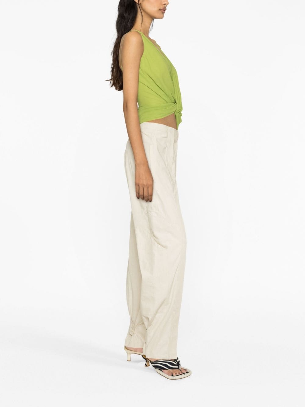 Cocosolo straight-leg cotton trousers - 4