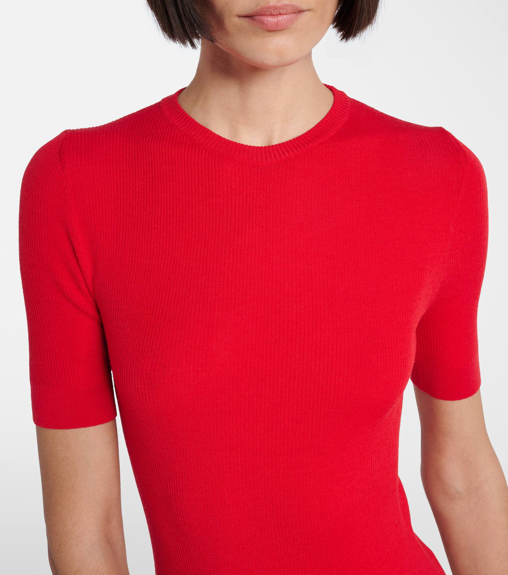 Celina ribbed-knit wool-blend top - 4